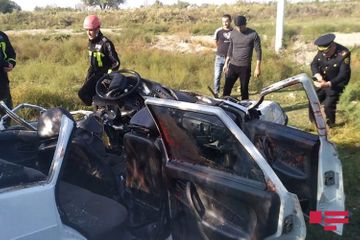 В результате ДТП в Агдаше погибли 3 человека, еще четверо ранены  - ФОТО