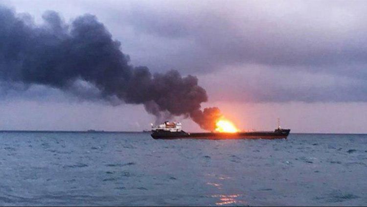 В Азовском море на российском танкере «Генерал Ази Асланов» произошел взрыв