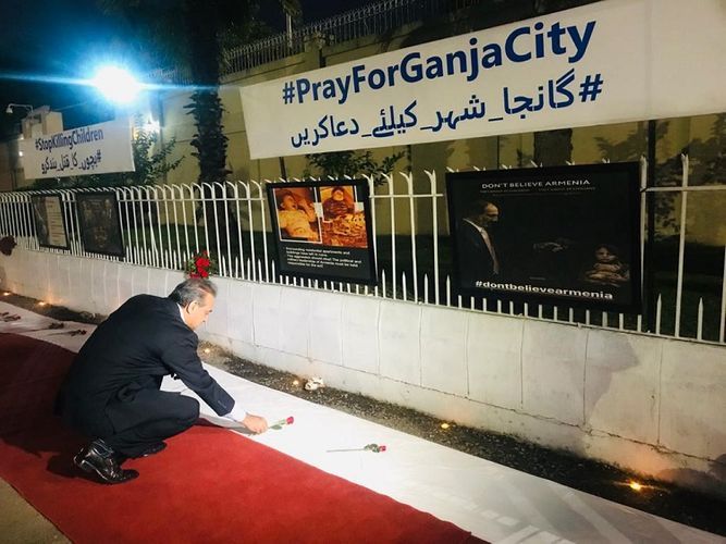 В Пакистане в анклаве, где находятся посольства зарубежных стран, создан уголок в связи с последствиями армянского террора - ВИДЕО - ФОТО
