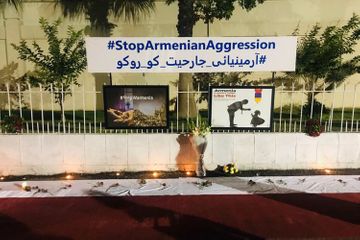 В Пакистане в анклаве, где находятся посольства зарубежных стран, создан уголок в связи с последствиями армянского террора - ВИДЕО - ФОТО
