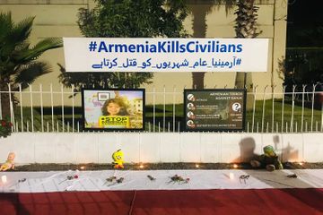 В Пакистане в анклаве, где находятся посольства зарубежных стран, создан уголок в связи с последствиями армянского террора - ВИДЕО - ФОТО