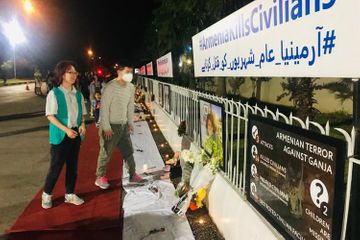 В Пакистане в анклаве, где находятся посольства зарубежных стран, создан уголок в связи с последствиями армянского террора - ВИДЕО - ФОТО