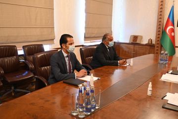 Джейхун Байрамов принял посла Египта в Азербайджане