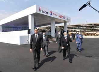 Президент Ильхам Алиев принял участие в церемонии закладки фундамента морских операций на месторождении «Абшерон»  - ОБНОВЛЕНО