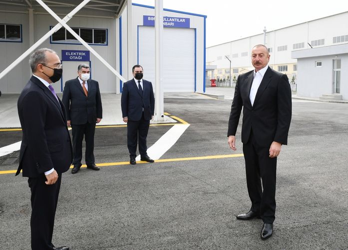 Президент Ильхам Алиев принял участие в открытии Гаджигабульского промышленного квартала - ОБНОВЛЕНО