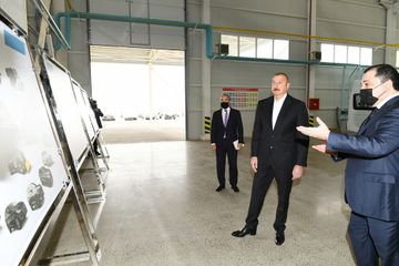 Президент Ильхам Алиев принял участие в открытии Гаджигабульского промышленного квартала - ОБНОВЛЕНО
