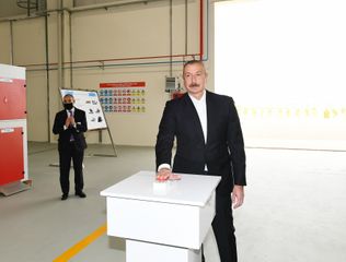Президент Ильхам Алиев принял участие в открытии Гаджигабульского промышленного квартала - ОБНОВЛЕНО