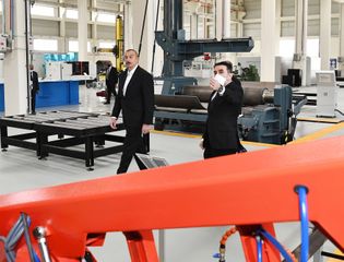 Президент Ильхам Алиев принял участие в открытии Гаджигабульского промышленного квартала - ОБНОВЛЕНО