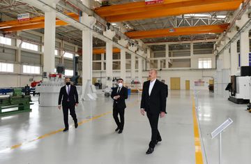 Президент Ильхам Алиев принял участие в открытии Гаджигабульского промышленного квартала - ОБНОВЛЕНО