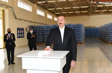 Президент Ильхам Алиев принял участие в открытии Гаджигабульского промышленного квартала - ОБНОВЛЕНО