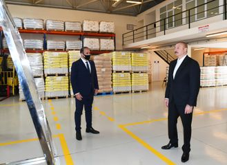 Президент Ильхам Алиев принял участие в открытии Гаджигабульского промышленного квартала - ОБНОВЛЕНО