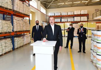 Президент Ильхам Алиев принял участие в открытии Гаджигабульского промышленного квартала - ОБНОВЛЕНО