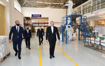 Президент Ильхам Алиев принял участие в открытии Гаджигабульского промышленного квартала - ОБНОВЛЕНО
