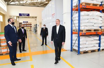Президент Ильхам Алиев принял участие в открытии Гаджигабульского промышленного квартала - ОБНОВЛЕНО