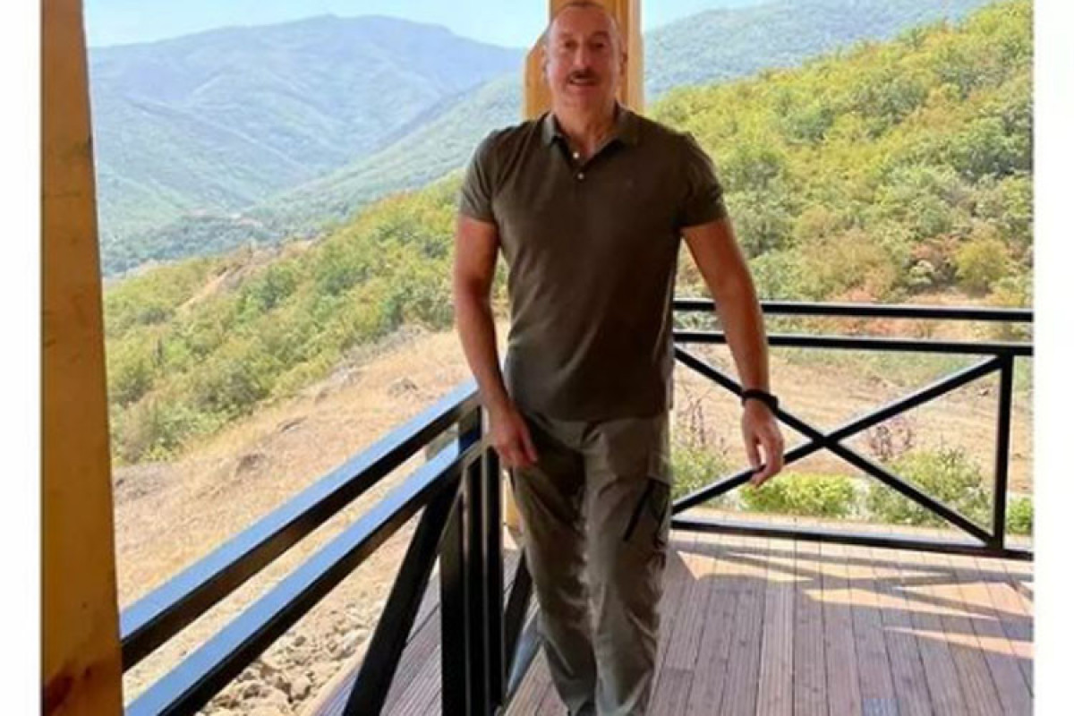 Президент Азербайджана Ильхам Алиев в Ходжавенде