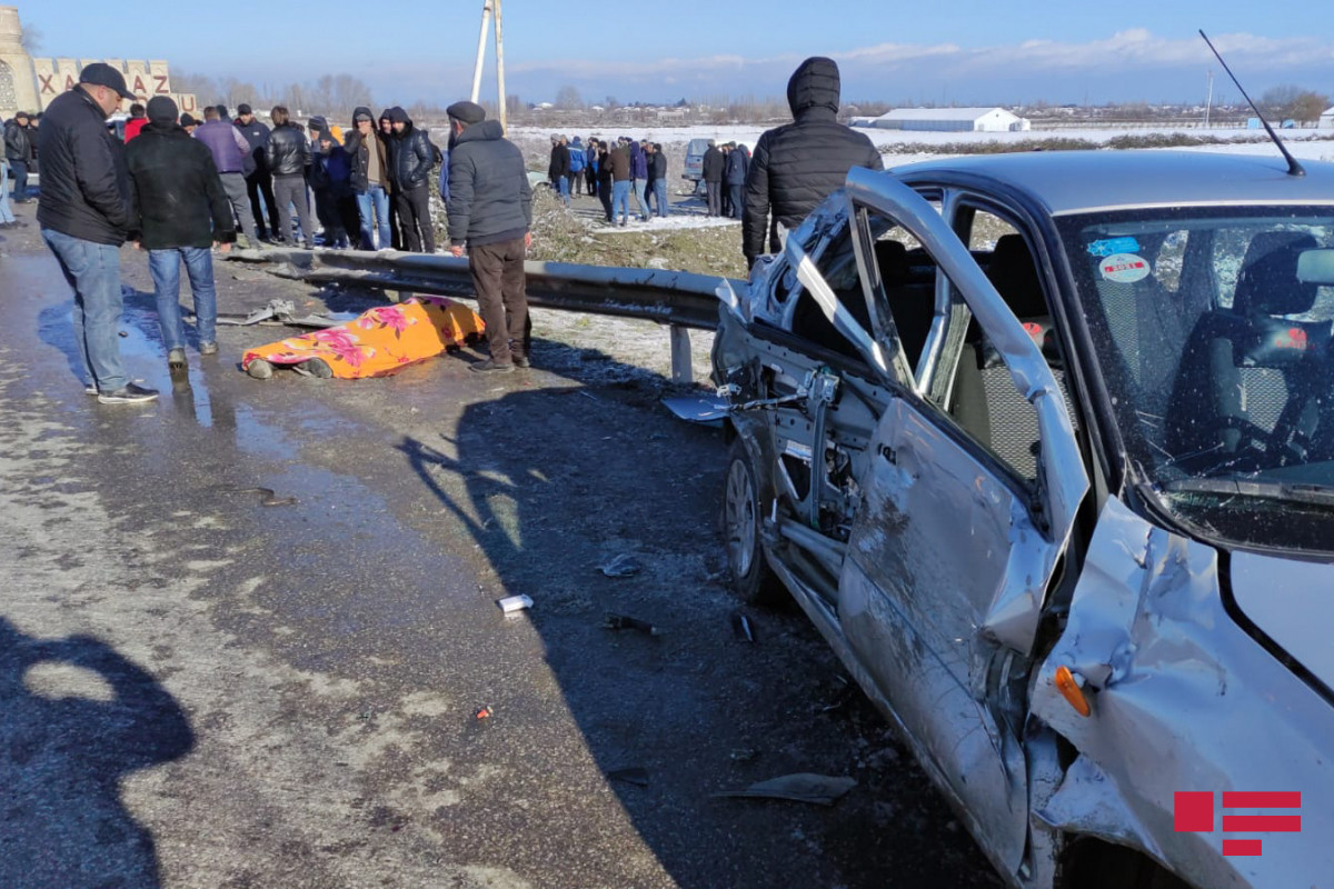 Цепное ДТП в Хачмазском районе