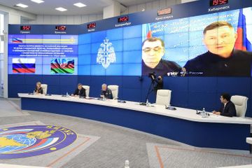 Делегация МЧС Азербайджана находится с визитом в России - ФОТО
