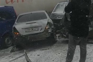 В Баку произошла цепная авария с участием 15-20 автомобилей, есть погибший – ОБНОВЛЕНО-ВИДЕО 