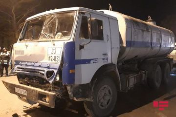 В Мингячевире полицейский автомобиль попал в аварию - ФОТО
