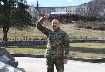 Президент Ильхам Алиев принял участие в закладке фундамента дороги Физули-Шуша и аэропорта, побывал в Шуше - ОБНОВЛЕНО-1