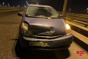 В Баку на мосту столкнулись 11 автомобилей, есть пострадавшие - ФОТО