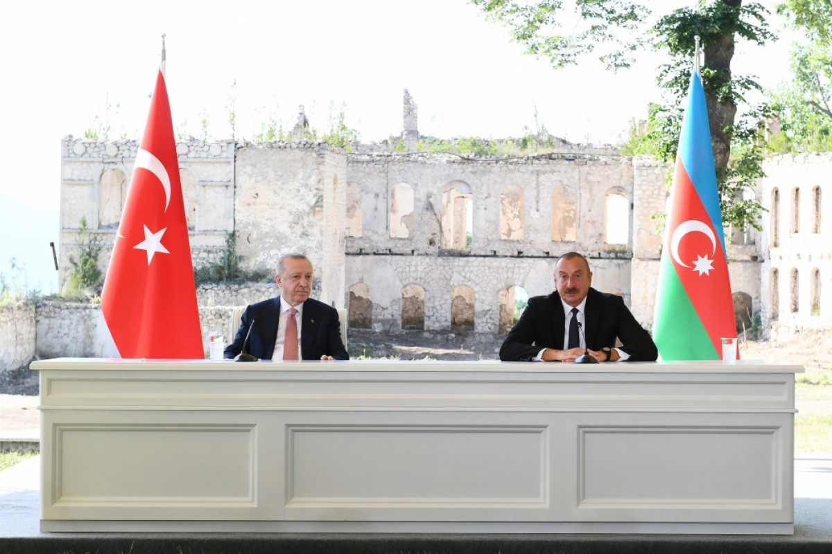 Пресс-конференция президентов Турции и Азербайджана в Шуше