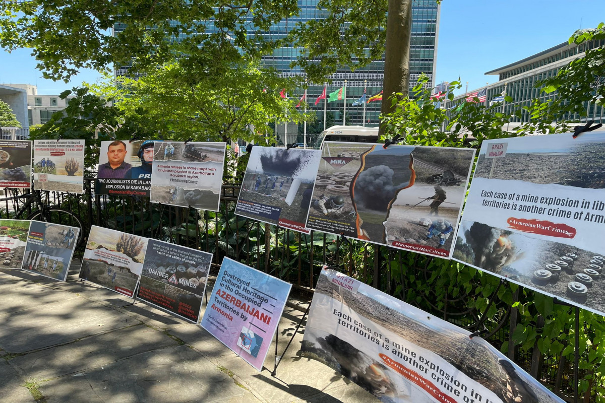 Перед зданием ООН была почтена память азербайджанских журналистов