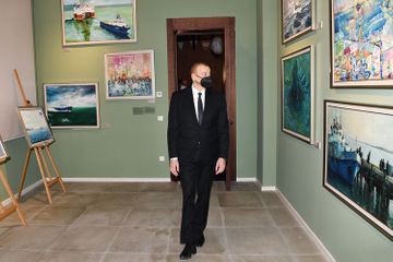 Президент Ильхам Алиев принял участие в церемонии открытия нового здания Азербайджанского Каспийского морского пароходства