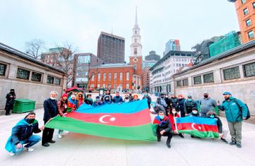 В Бостоне прошла акция протеста азербайджанцев - ФОТО