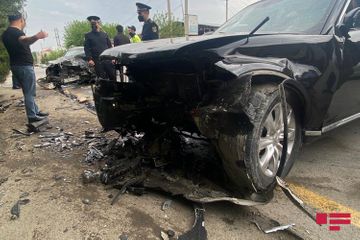 В Агдаме столкнулись два автомобиля, есть погибший и пострадавшие - ФОТО - ОБНОВЛЕНО