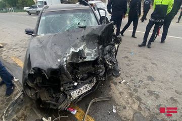 В Агдаме столкнулись два автомобиля, есть погибший и пострадавшие - ФОТО - ОБНОВЛЕНО