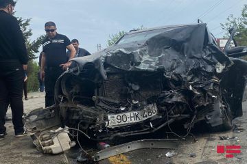 В Агдаме столкнулись два автомобиля, есть погибший и пострадавшие - ФОТО - ОБНОВЛЕНО
