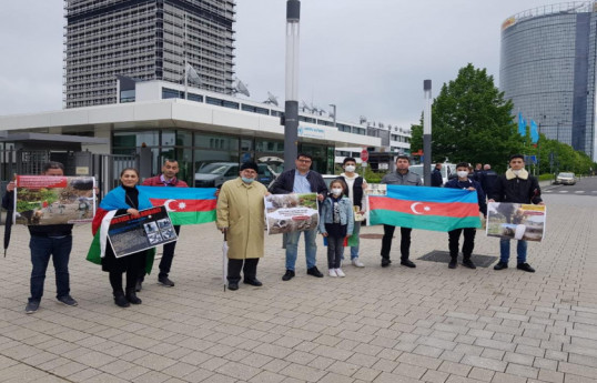Проживающие в Германии азербайджанцы провели акцию протеста