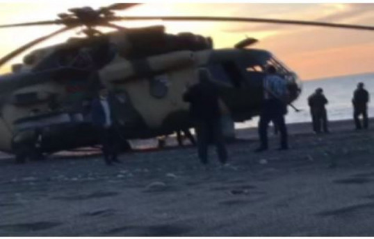 Летевший в Турцию для участия в учениях вертолет ВВС Азербайджана совершил вынужденную посадку-ВИДЕО 