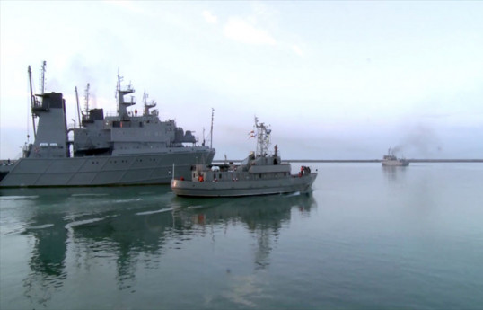 Экипажи кораблей ВМС Азербайджана выполнили боевые стрельбы-ВИДЕО 