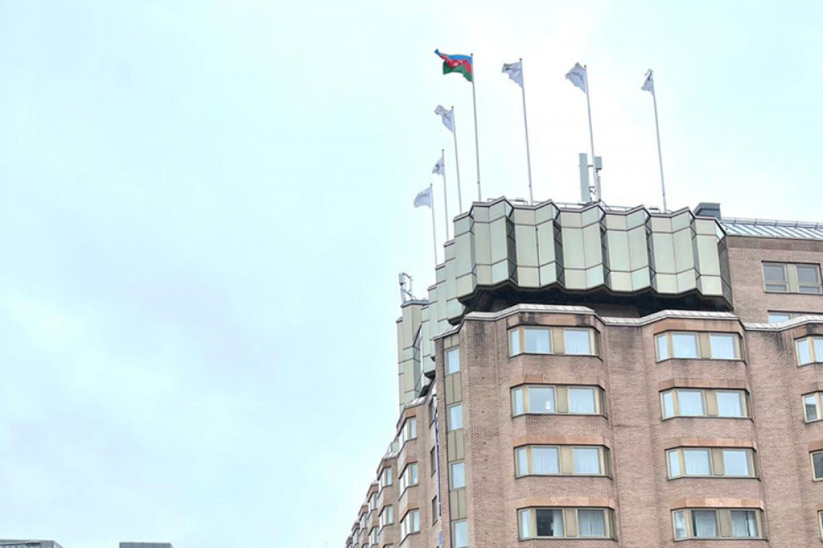 В Стокгольме поднят азербайджанский флаг -ФОТО 
