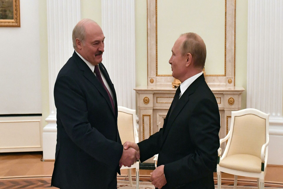 Президенты России и Белоруссии Владимир Путин и Александр Лукашенко