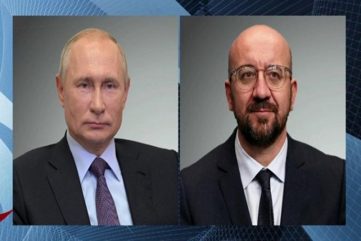 Президент России Владимир Путин и председатель Совета Европы Шарль Мишель