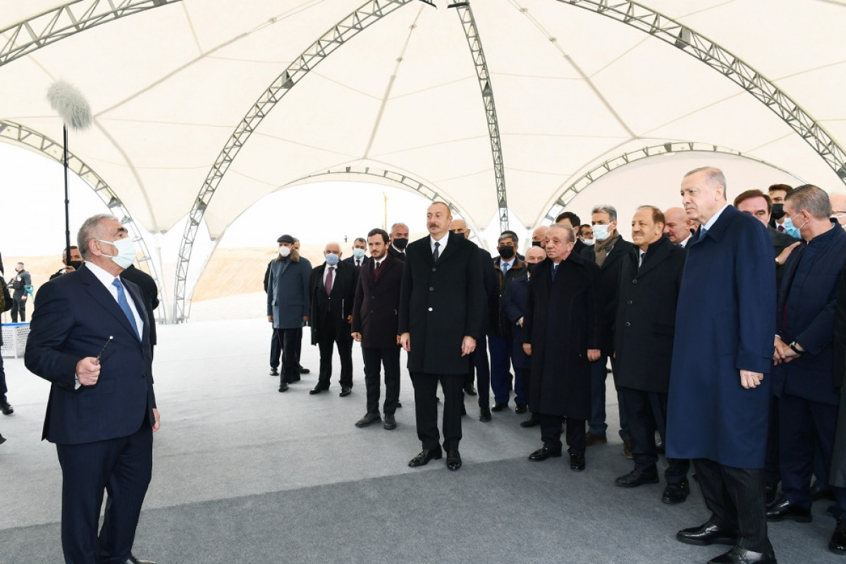 Президенты Азербайджана и Турции заложили фундамент автомобильной дороги Горадиз-Джабраил-Зангилан-Агбенд