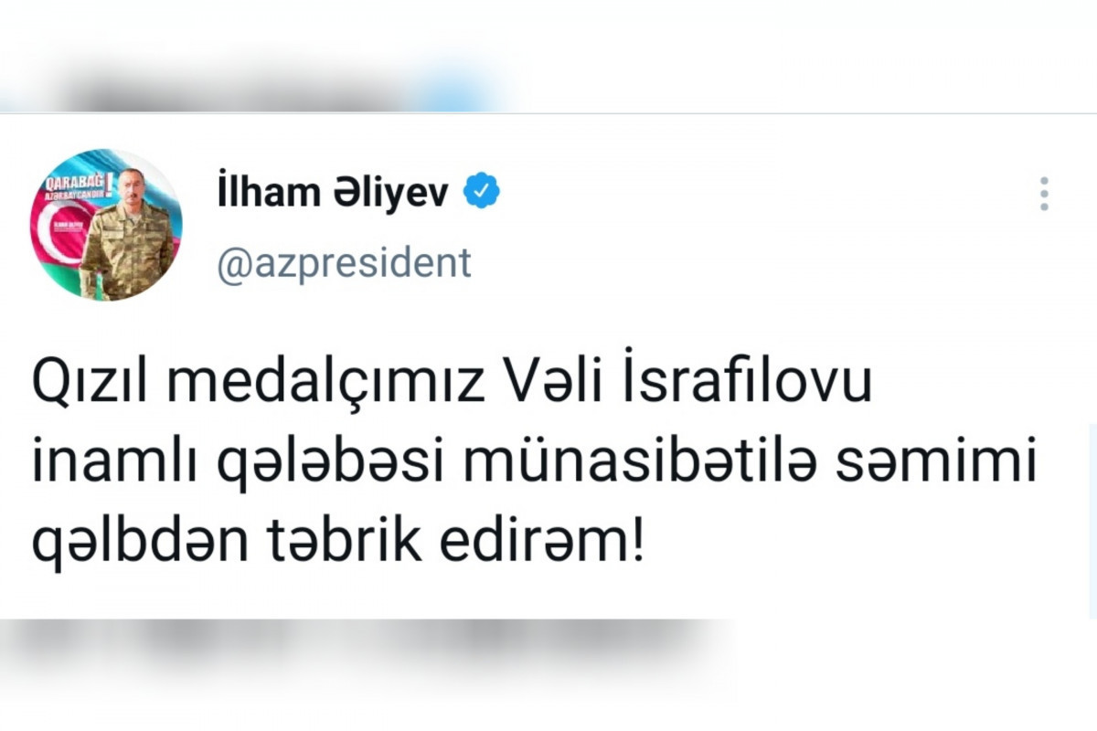 Публикация Президента Ильхама Алиева