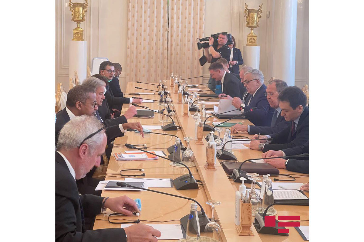 Встреча главы МИД РФ Сергея Лаврова и генсека ООН Антониу Гутерриша