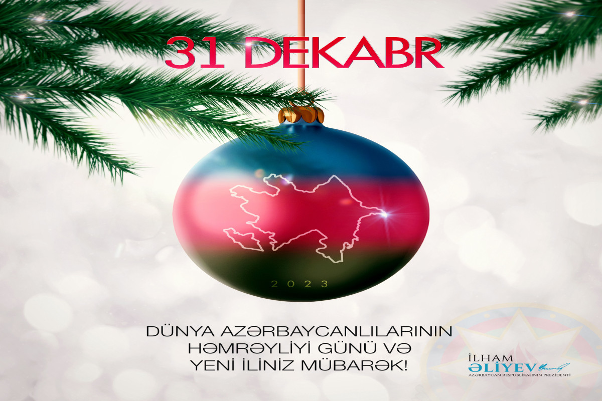Президент Ильхам Алиев поделился публикацией в связи с Днем солидарности азербайджанцев мира