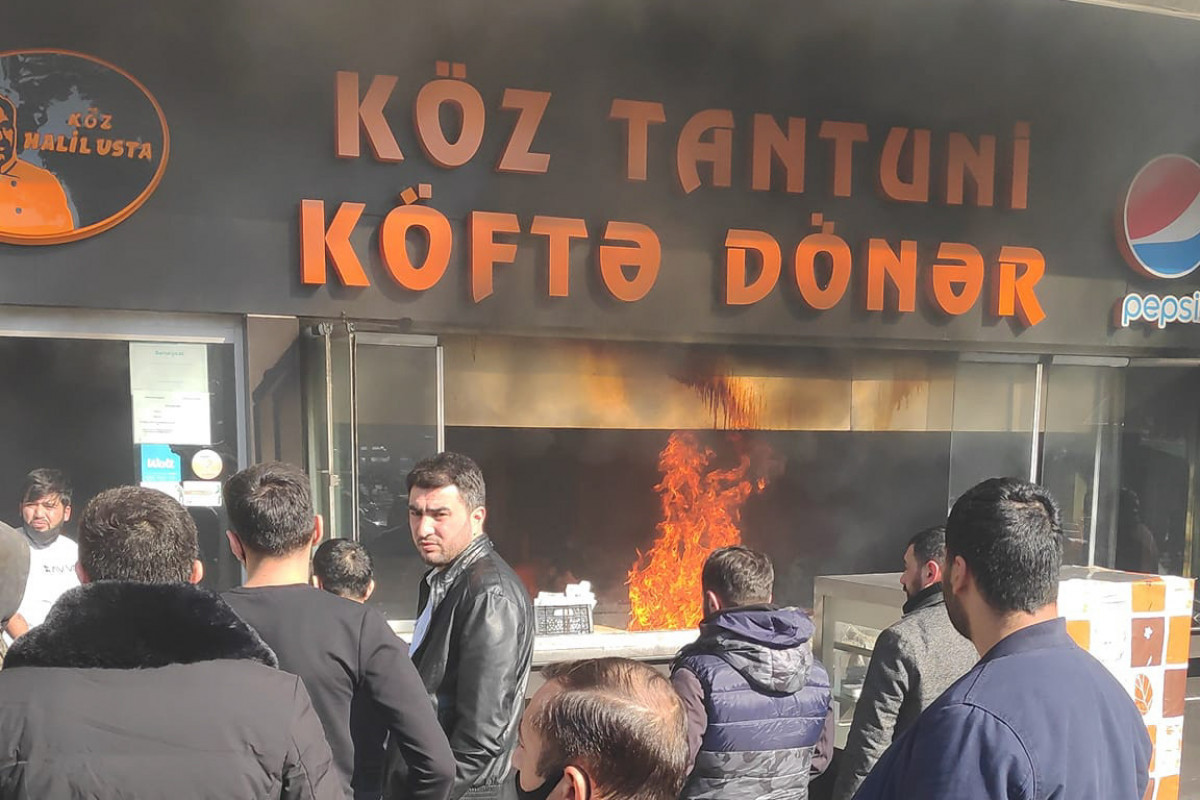 Пожар в донерной. Баку