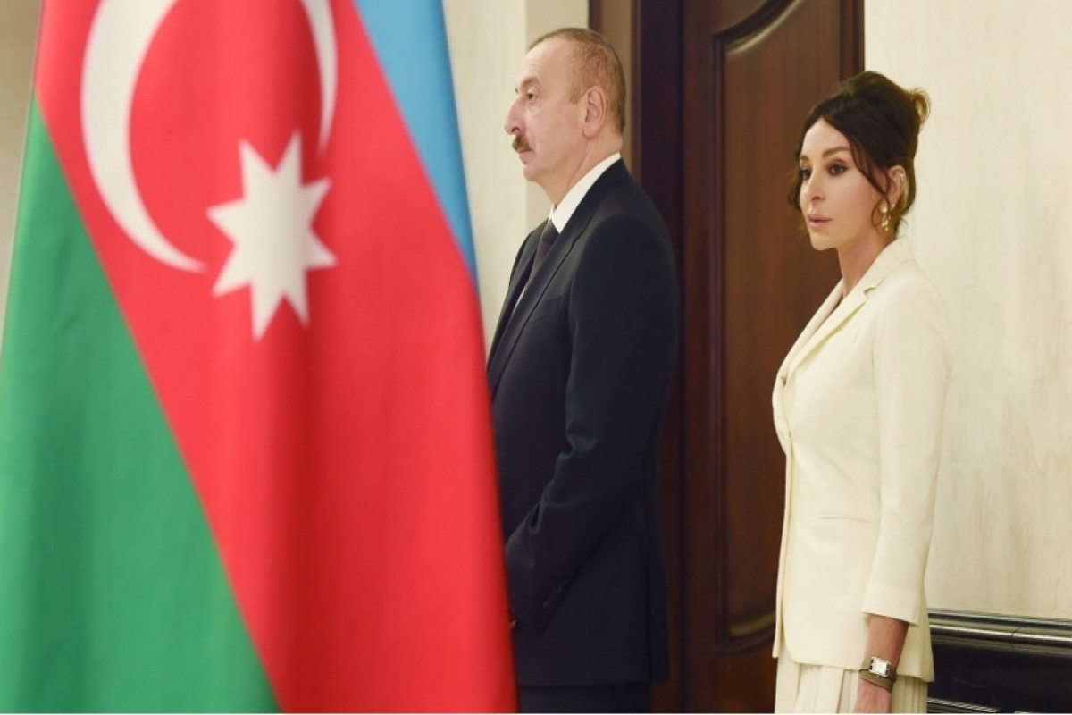 Президент Ильхам Алиев, первая леди Мехрибан Алиева