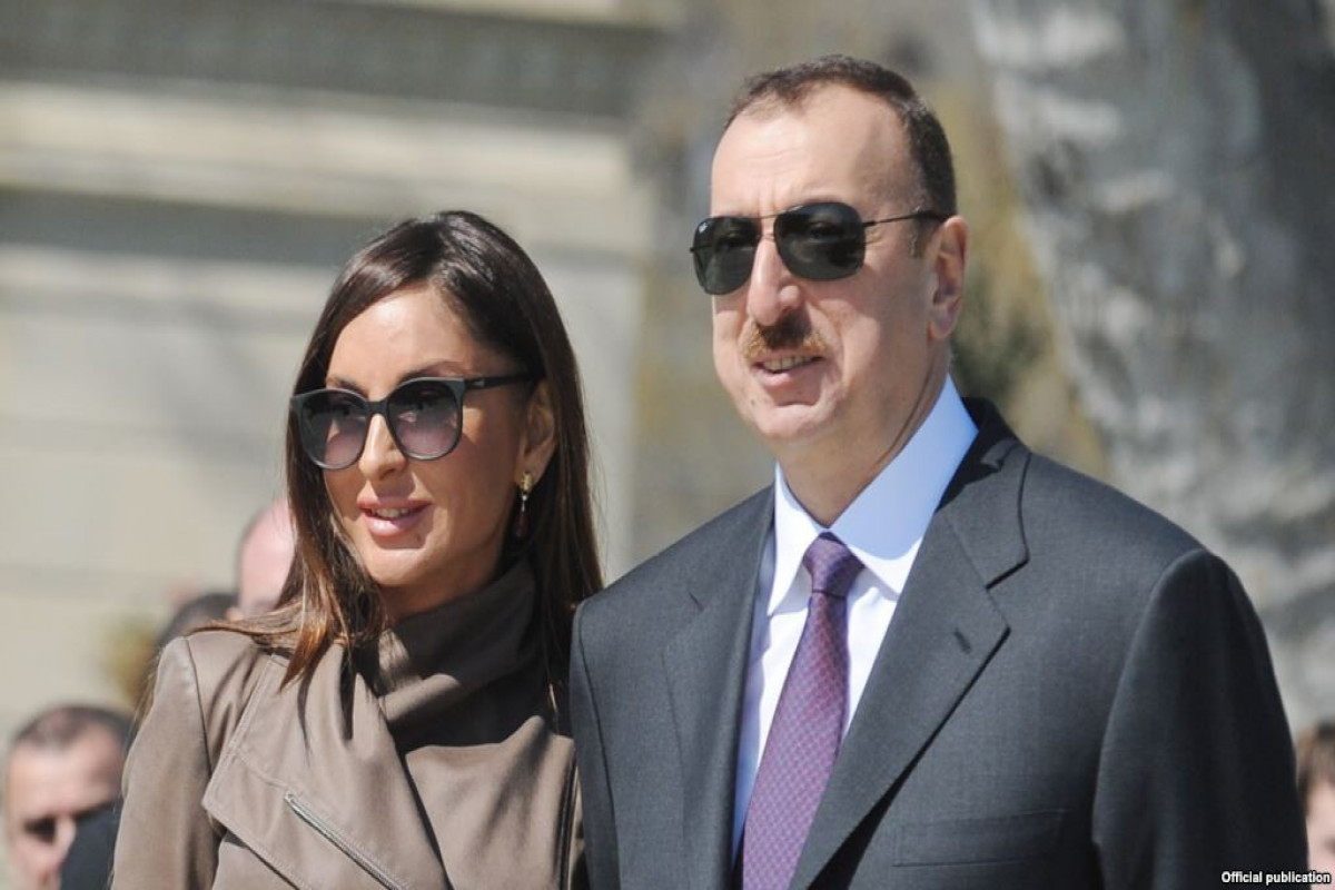 Президент Ильхам Алиев, первая леди Мехрибан Алиева