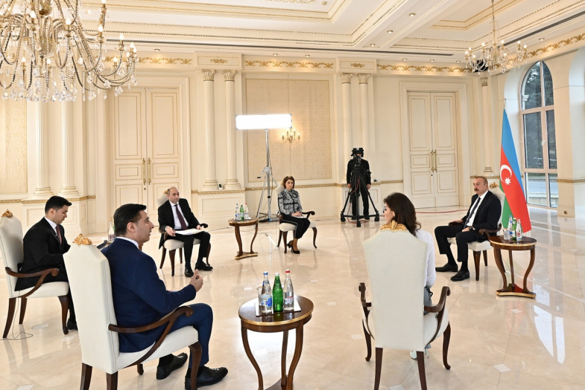 Интервью Президента Азербайджана Ильхама Алиева местным телеканалам