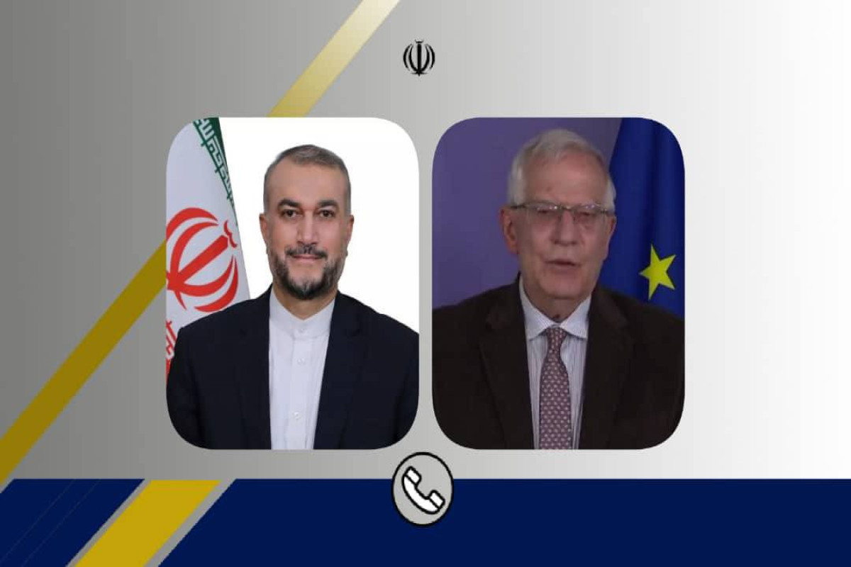 Министр иностранных дел Ирана Гусейн Амирабдуллахиян и верховный представитель Евросоюза по иностранным делам и политике безопасности Жозеп Боррель