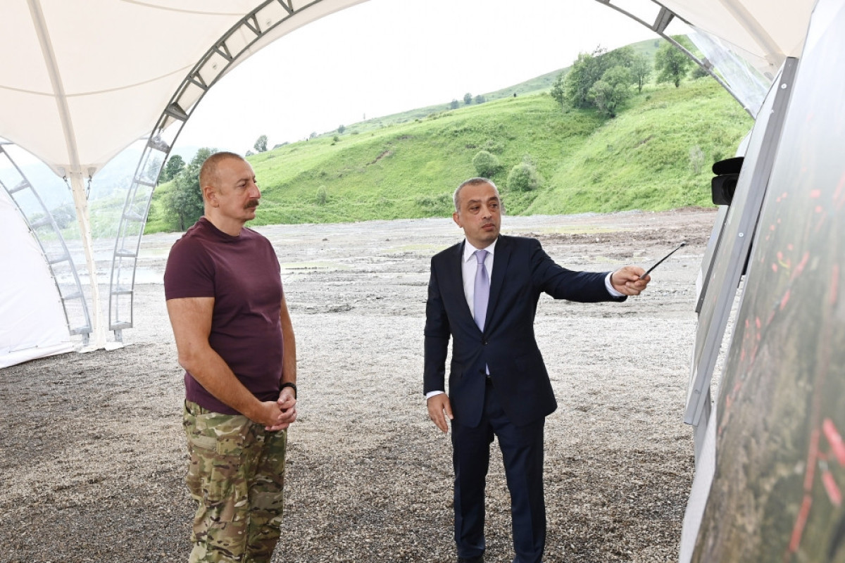 Президент Ильхам Алиев ознакомился с проектом водохранилища «Хакаричай» в Лачинском районе