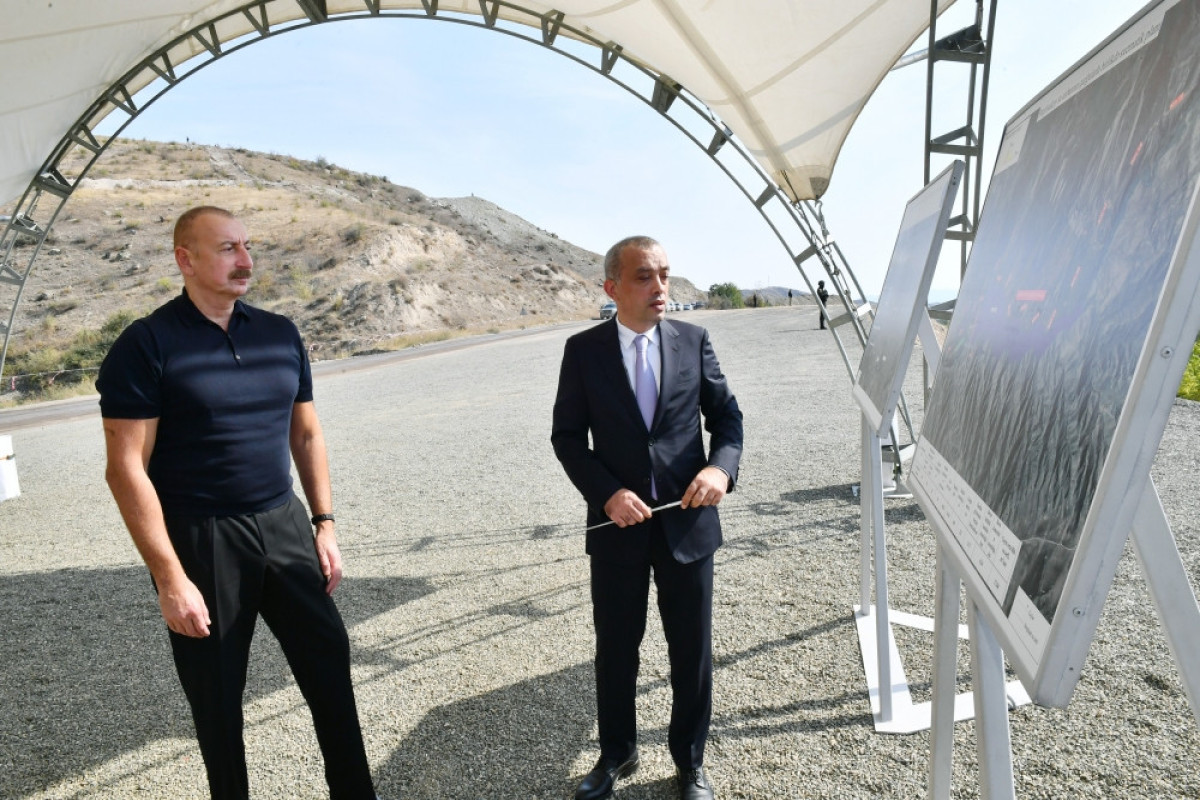 Президент ознакомился в Губадлы с проектами водохранилищ «Бергюшадчай» и «Забухчай»