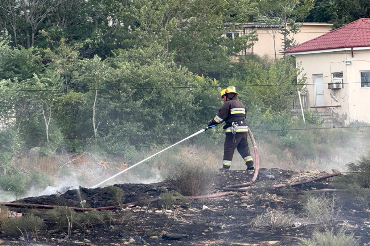 Пожар в Баладжары, где горела сухая трава, потушен-ВИДЕО -ОБНОВЛЕНО 